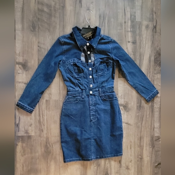 bebe Dresses & Skirts - Bebe Western Denim Mini Dress